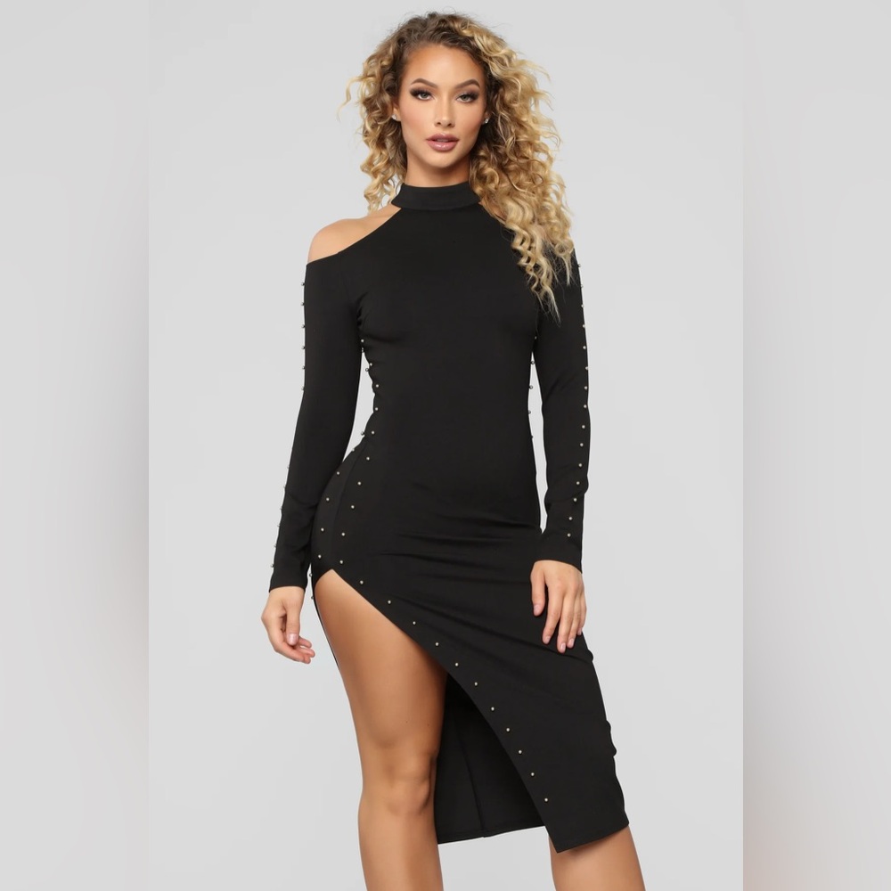 Fashion Nova Glad You Came Cold Shoulder Dress